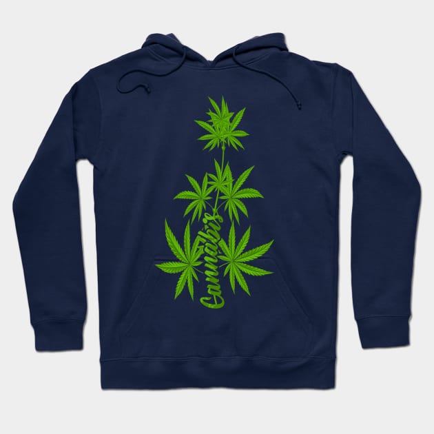 Cannabis Plant Hoodie by CryptoTextile